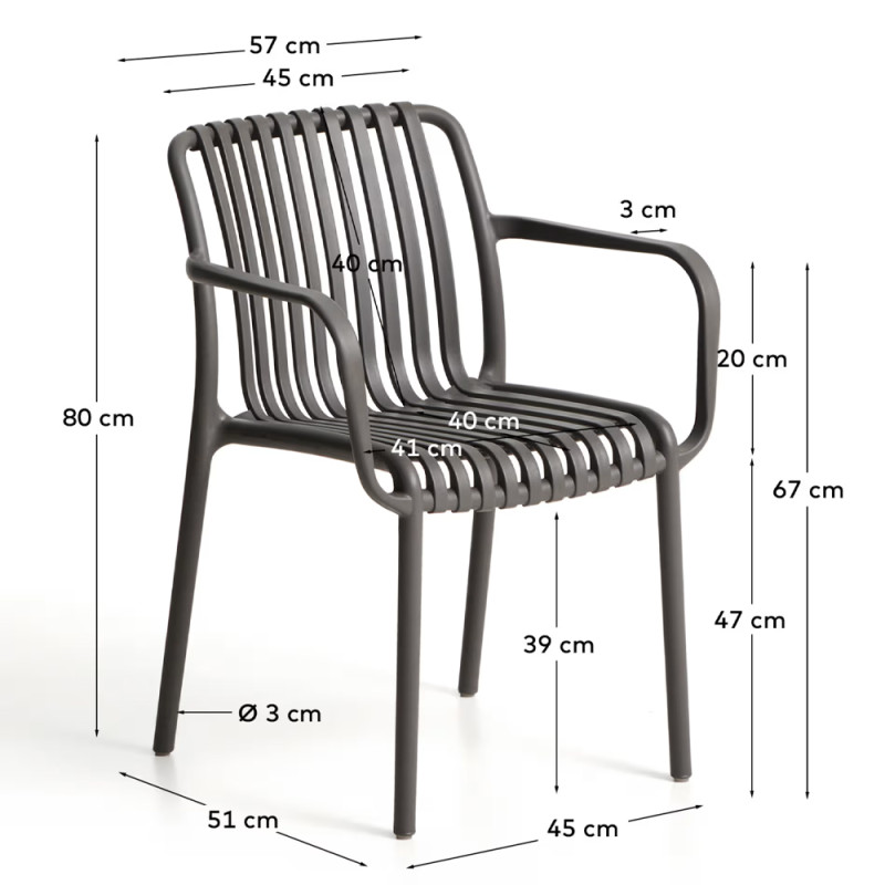 Stackable garden chair Isabellini