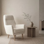 Armchair with an elegant back Lafayette on wooden legs
