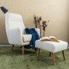 Tugitool elegantse seljaga Lafayette puidust jalgadel