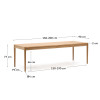 Pikendatav tammepuidust laud 160 (200) x 90 cm Lenon
