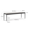 Must pikendatav laud 160 (200) x 90 cm Lenon