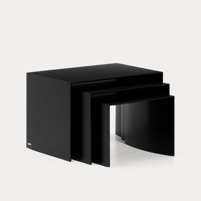 Set of three lacquered tables Litto