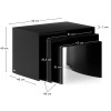 Set of three lacquered tables Litto
