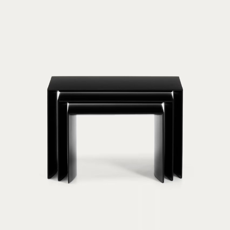 Set of three lacquered tables Litto