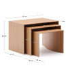Set of three nesting tables Litto