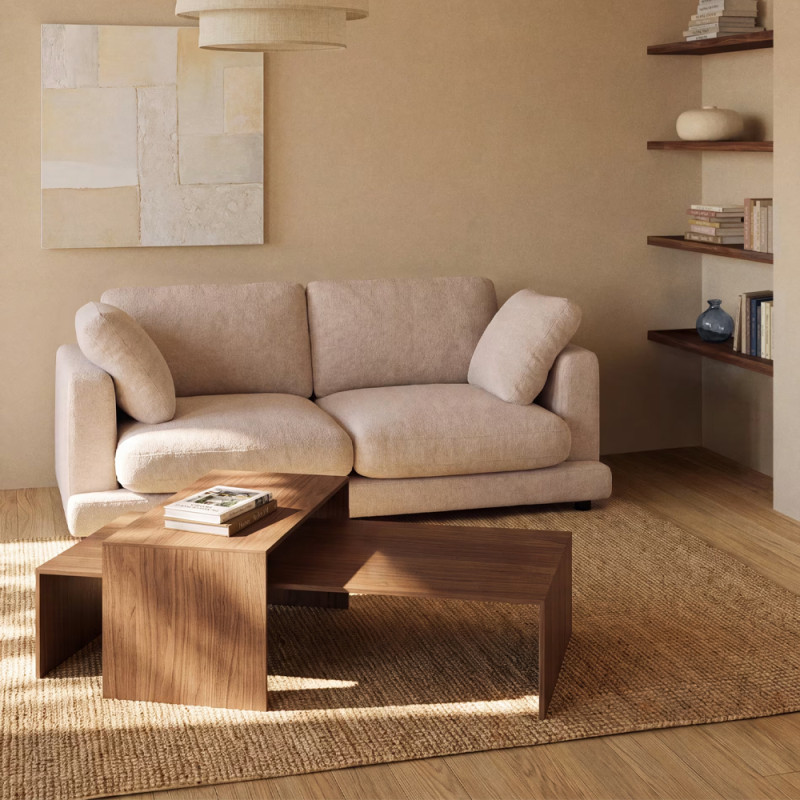 Walnut coffee table 140 x 70 cm Litto