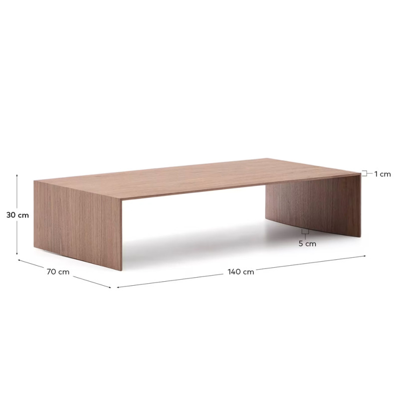 Walnut coffee table 140 x 70 cm Litto