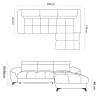 Corner sofa bed Lugano S