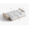 Velvet Sofa With Bed Function And Box Jodie 3 Seats