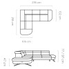 Corner sofa bed Otis L