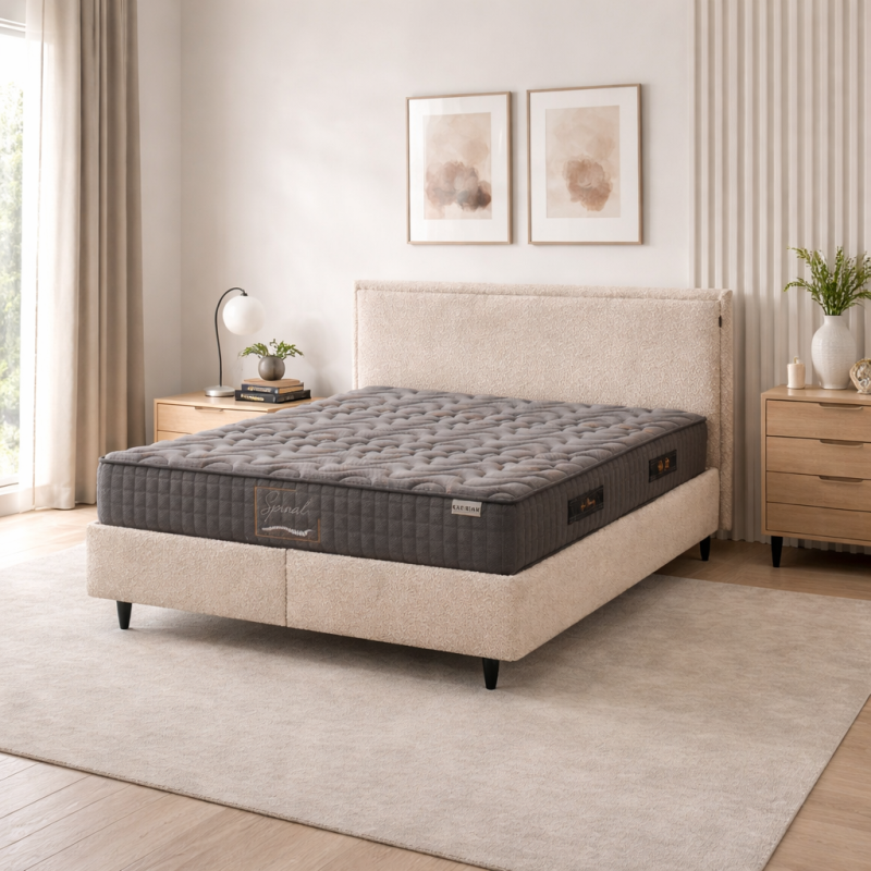 Кровать двуспальная Aura 140х200 с ящиком для белья, с подъемным механизмом