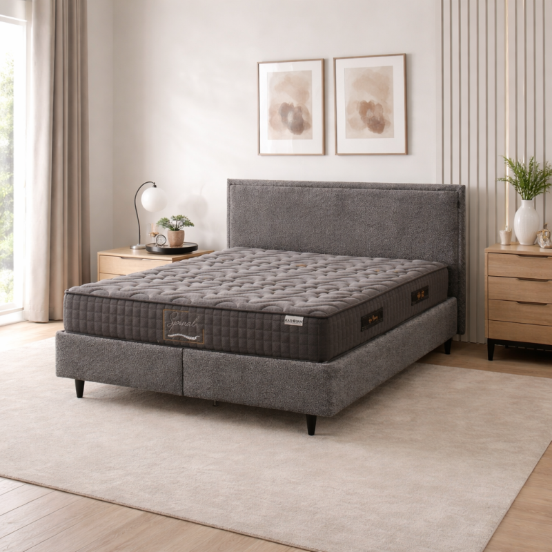 Кровать двуспальная Aura 160х200 с ящиком для белья, с подъемным механизмом