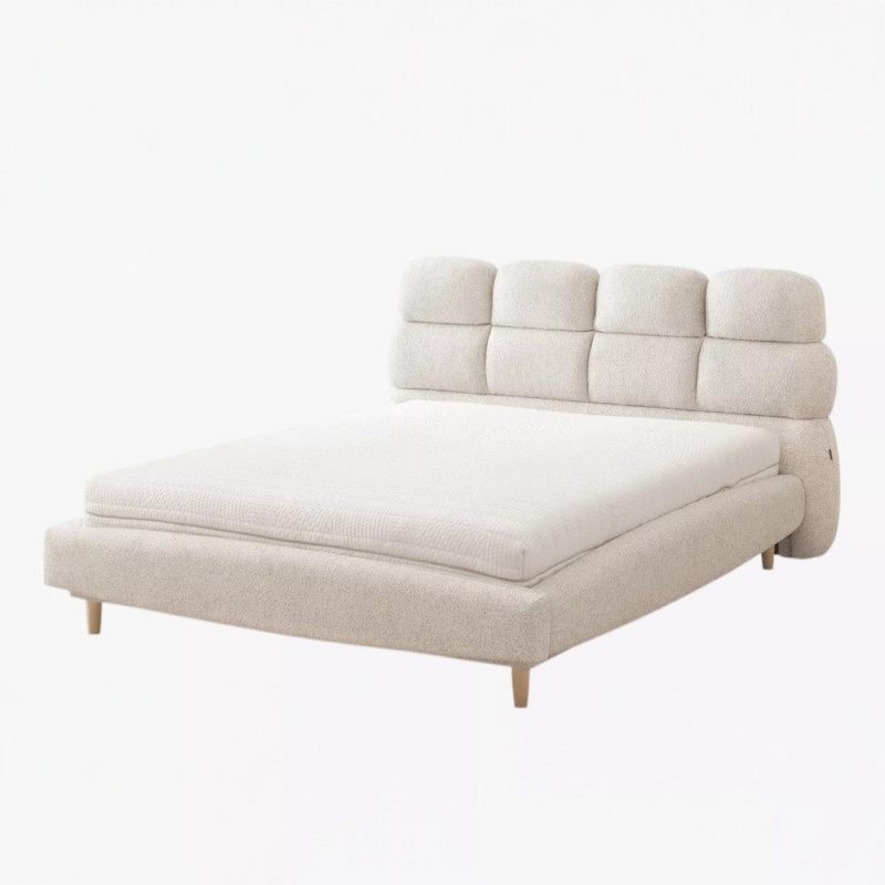 Кровать двухспальная Bubble 160×200 с изголовьем, подъемным механизмом и ящиком для белья