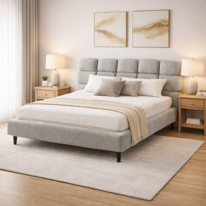 Кровать двухспальная Bubble 160×200 с изголовьем, подъемным механизмом и ящиком для белья