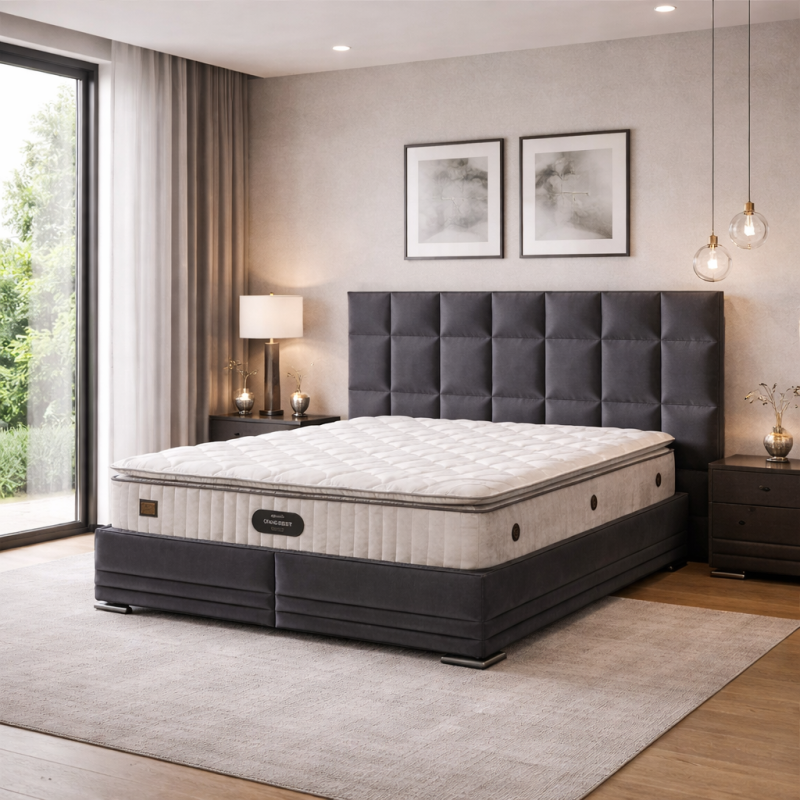 Voodi Grand Rest Max 160×200 kaheinimese peatsi, tõstemehhanismi ja pesukastiga