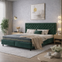 Bed Laime 140×200 double with headboard, lift mechanism and storage box
