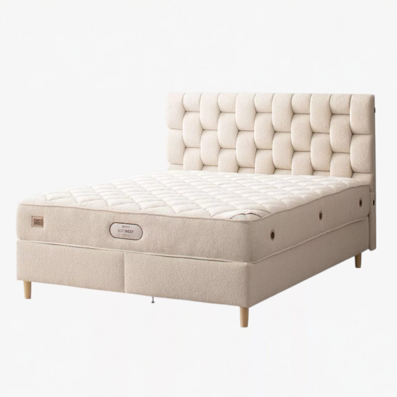 Voodi Soft Rest Mini 180×215 kaheinimese peatsi, tõstemehhanismi ja pesukastiga