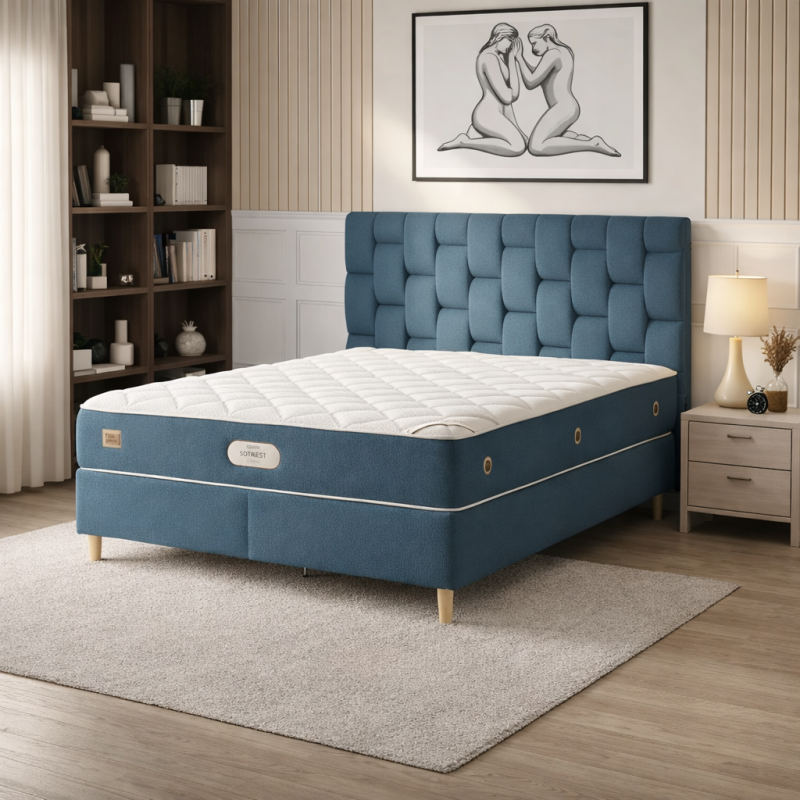 Voodi Soft Rest Mini 140×200 kaheinimese peatsi, tõstemehhanismi ja pesukastiga