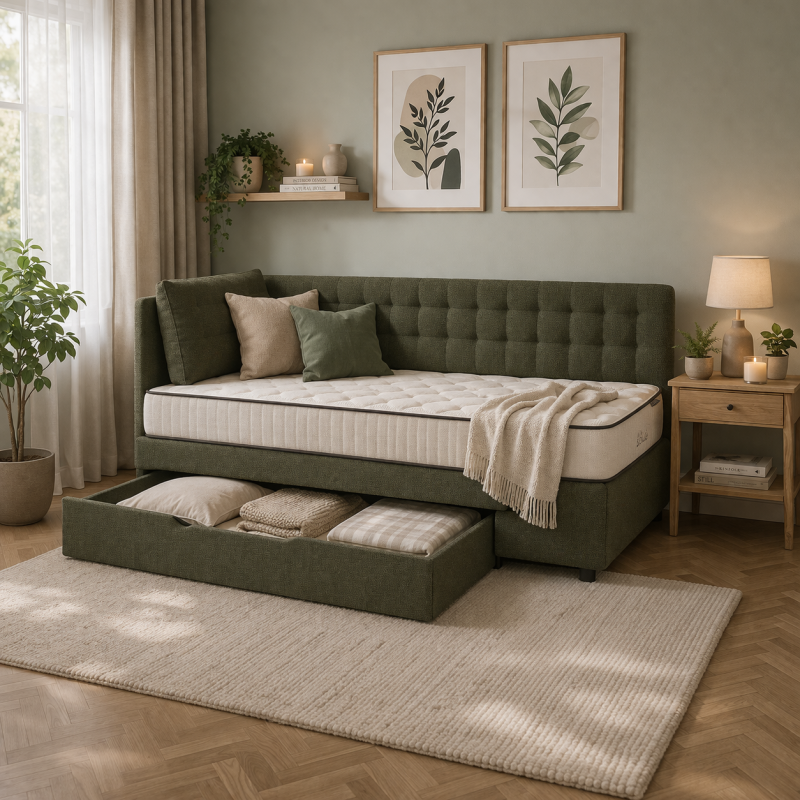 Diivan Solo 100×200 pesukastiga
