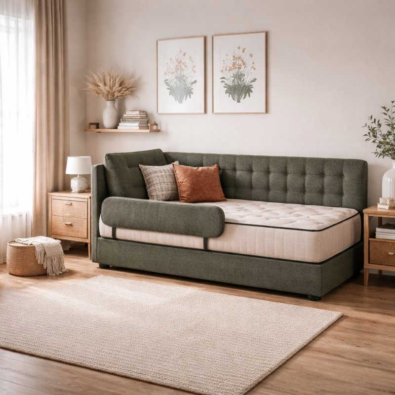 Diivan Solo 90×200 turvapiirdega