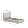 Bed Elerio with headboard 90x200