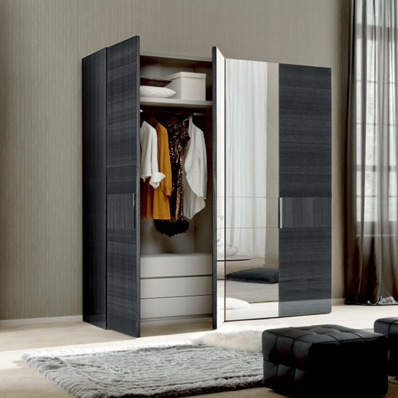 Riidekapp Montecarlo 4-ukseline peegliga 228х63х239 cm