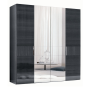 Riidekapp Montecarlo 4-ukseline peegliga 228х63х239 cm