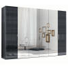 Riidekapp Montecarlo 6-ukseline peegliga 341х63х239 cm