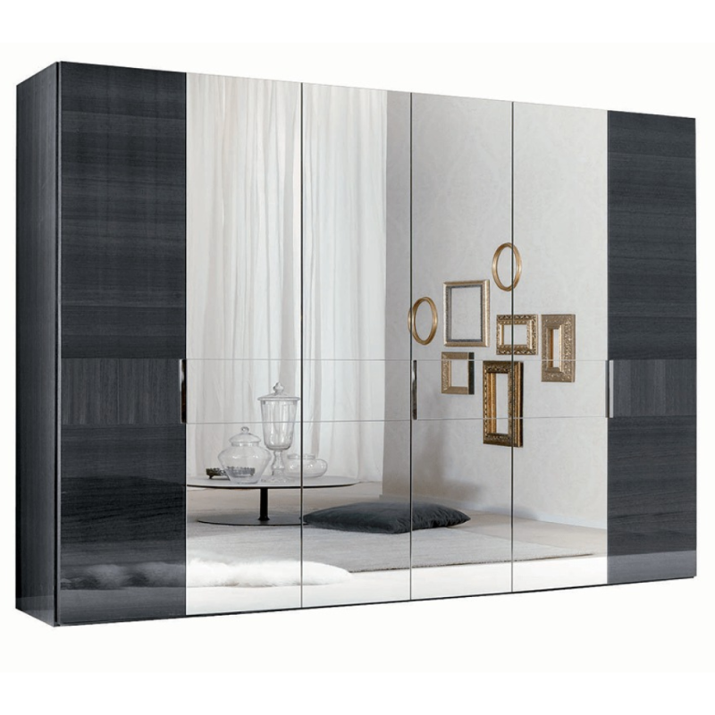 Riidekapp Montecarlo 6-ukseline peegliga 341х63х239 cm