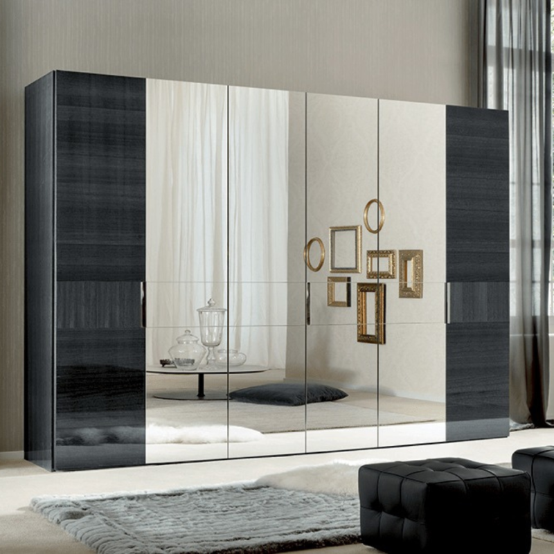 Riidekapp Montecarlo 6-ukseline peegliga 341х63х239 cm