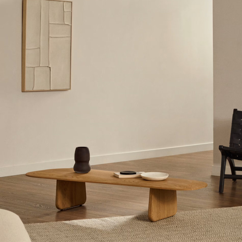 Oak coffee table 147 x 65 cm Pirita