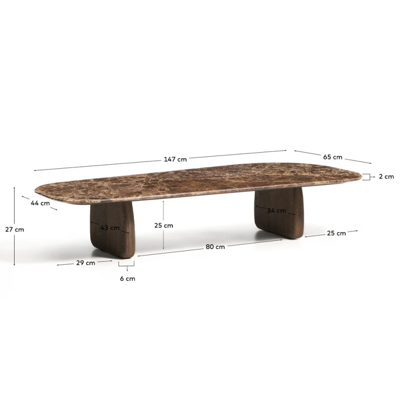 Coffee table 147 x 65 cm Pirita