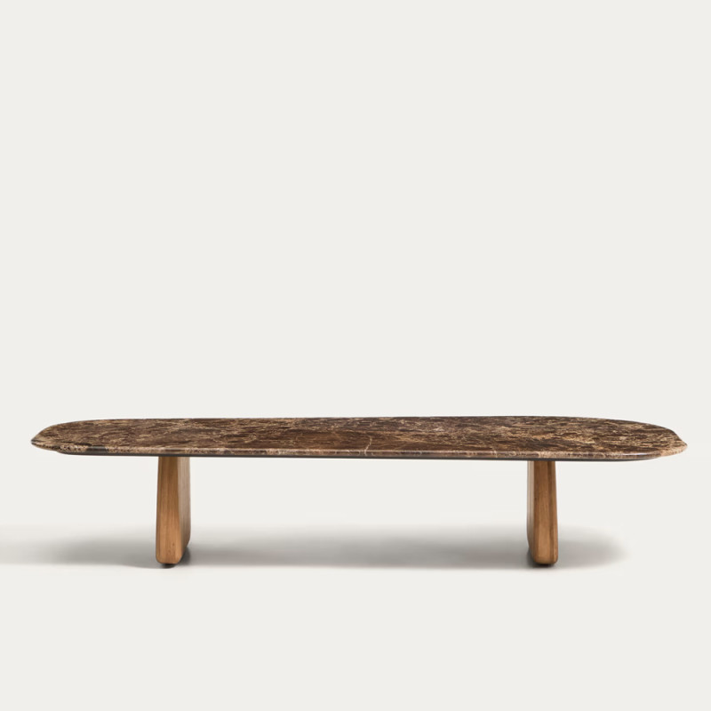 Coffee table 147 x 65 cm with marble Pirita