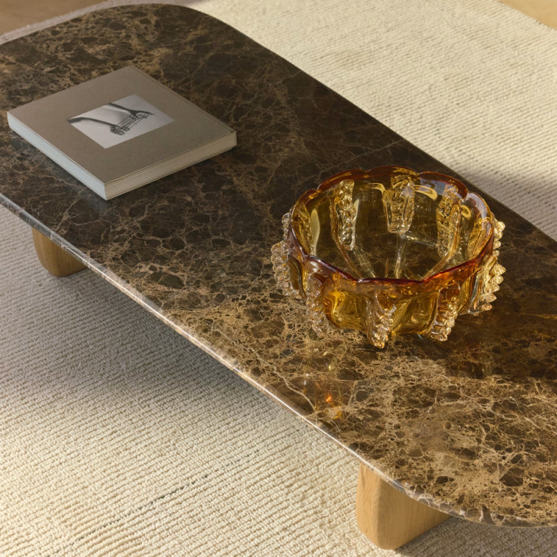 Coffee table 147 x 65 cm with marble Pirita