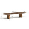 Coffee table 147 x 65 cm with marble Pirita