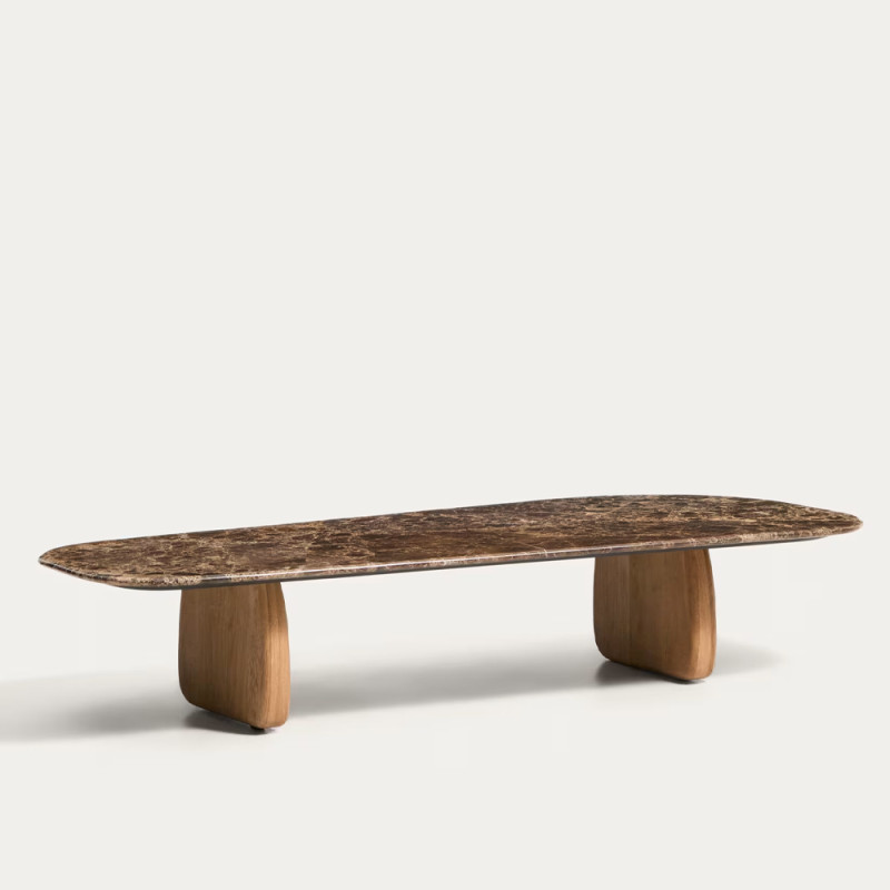 Coffee table 147 x 65 cm with marble Pirita