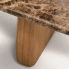 Coffee table 147 x 65 cm with marble Pirita