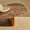 Coffee table 147 x 65 cm with marble Pirita