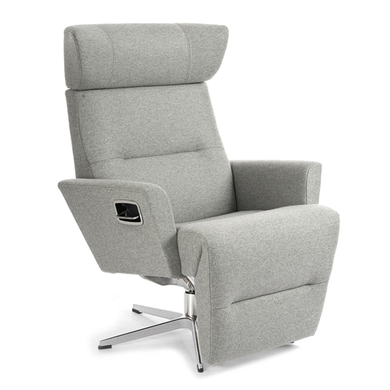 Armchair rotating Relieve with footrest