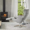 Armchair rotating Relieve with footrest