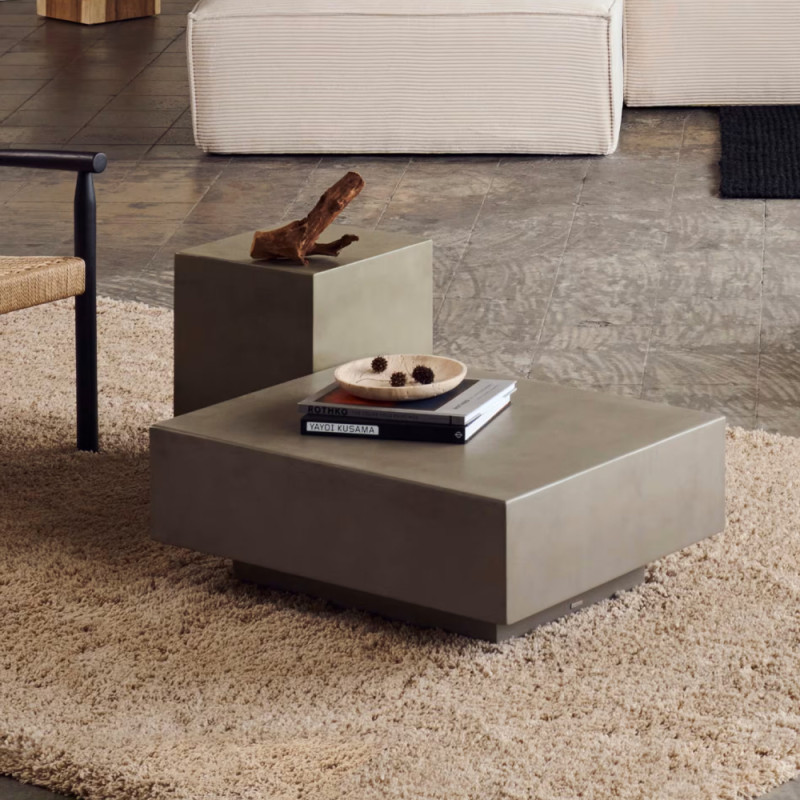 Concrete coffee table 80 x 60 cm Rustella