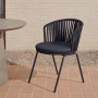 Garden chair Saconca with a rope framework