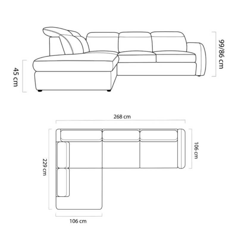 Corner sofa bed Sancho L