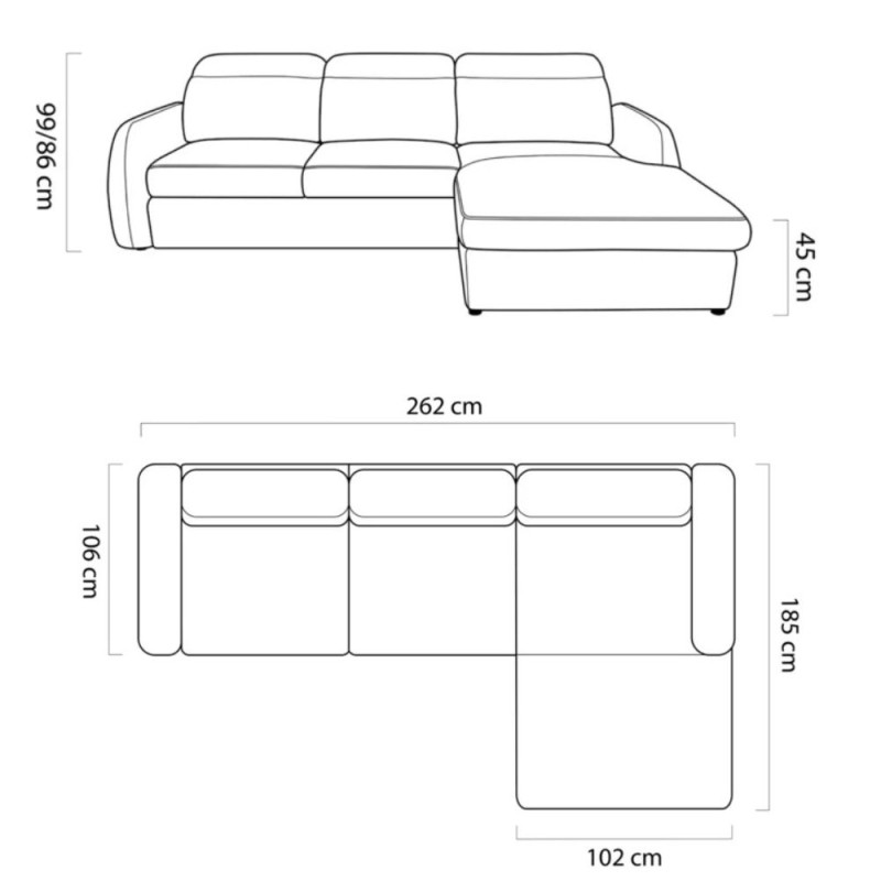 Corner sofa bed Sancho S
