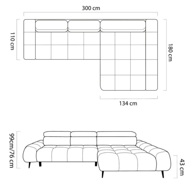 Corner sofa Santo S