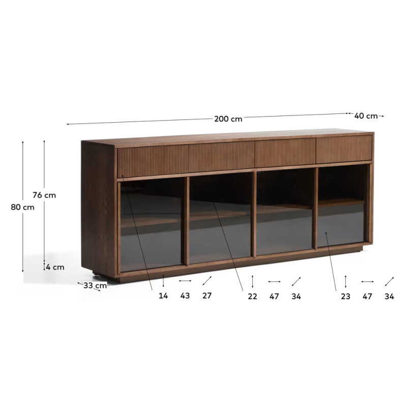 Kummut 200 x 80 см Helvine