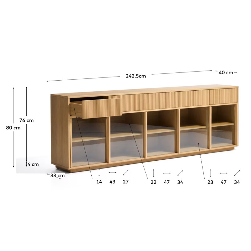 Комод 245 x 80 см Helvine