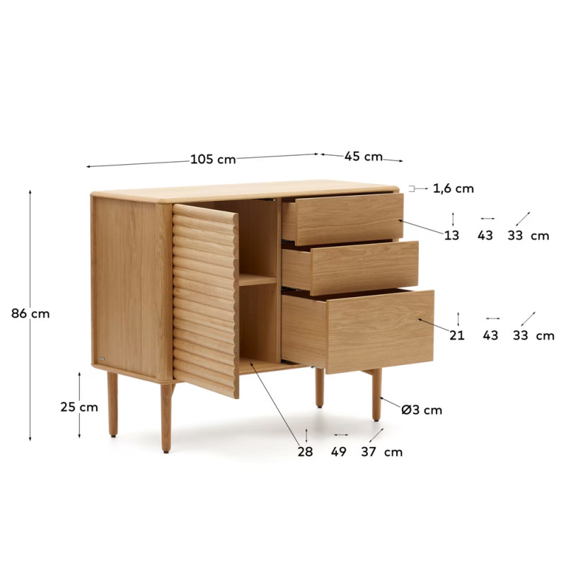 Kummut 105 x 85 cm Lenon
