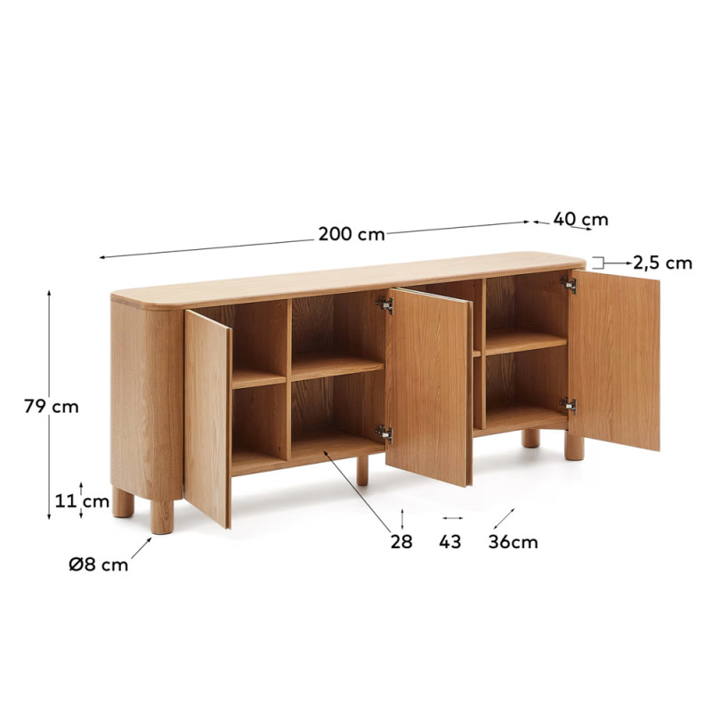 Kummut 200 x 79 cm Salaya