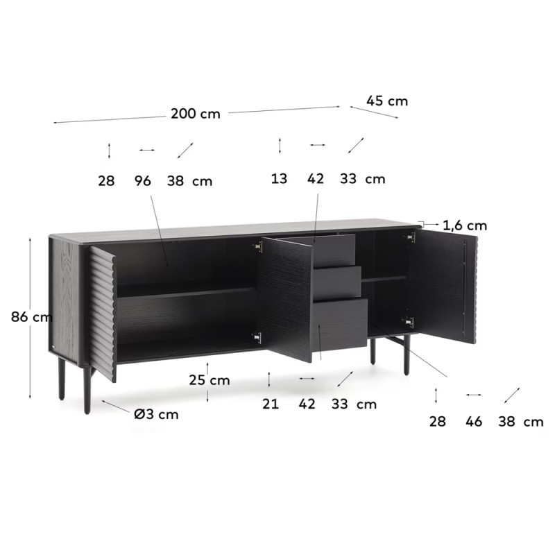 Kummut 200 x 86 см Lenon